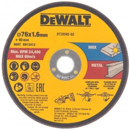 Отрезной диск DEWALT, по металлу, 76x9.5 мм, 3 шт., DT20592