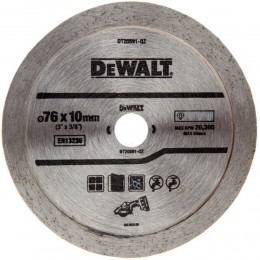 Алмазный диск сплошной сегмент DEWALT DT20591, 76х9.5 мм